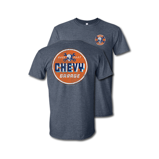 Mr. Crosswrench "Chevy Garage Race Fast" Mens T Shirt