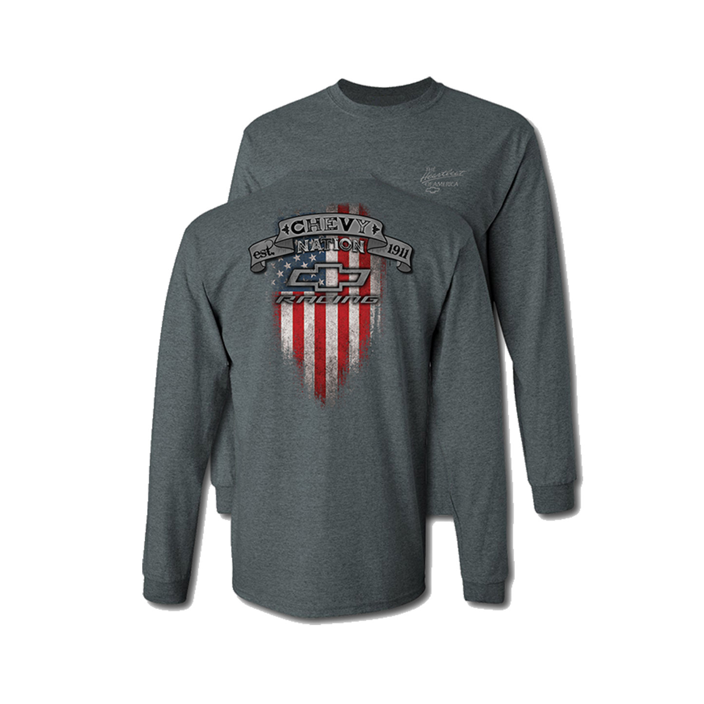 Chevrolet "Chevy Nation" Mens Long Sleeve T Shirt Grey