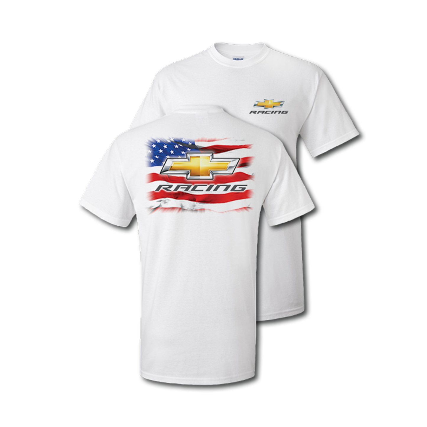 Chevy Racing "True American" Mens T Shirt White