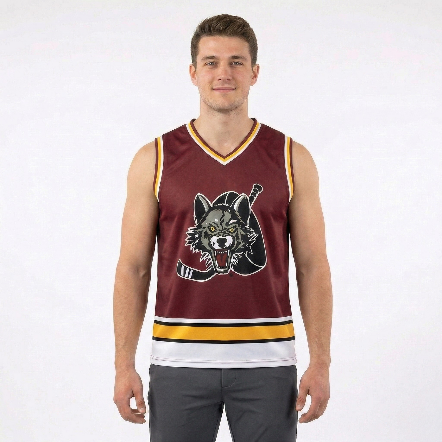 Chicago Wolves AHL Licensed Replica Jersey Performance Men's Tank Top
