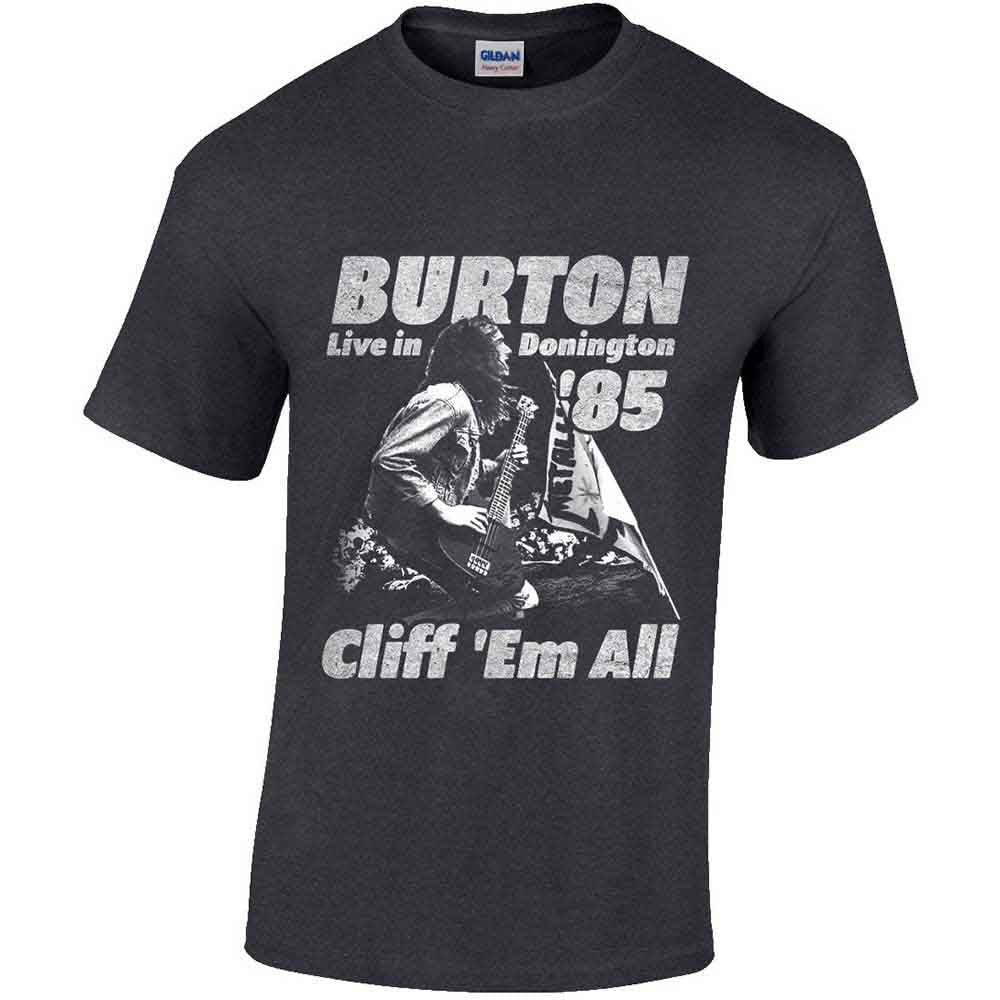 Cliff Burton Flag Retro Mens T Shirt