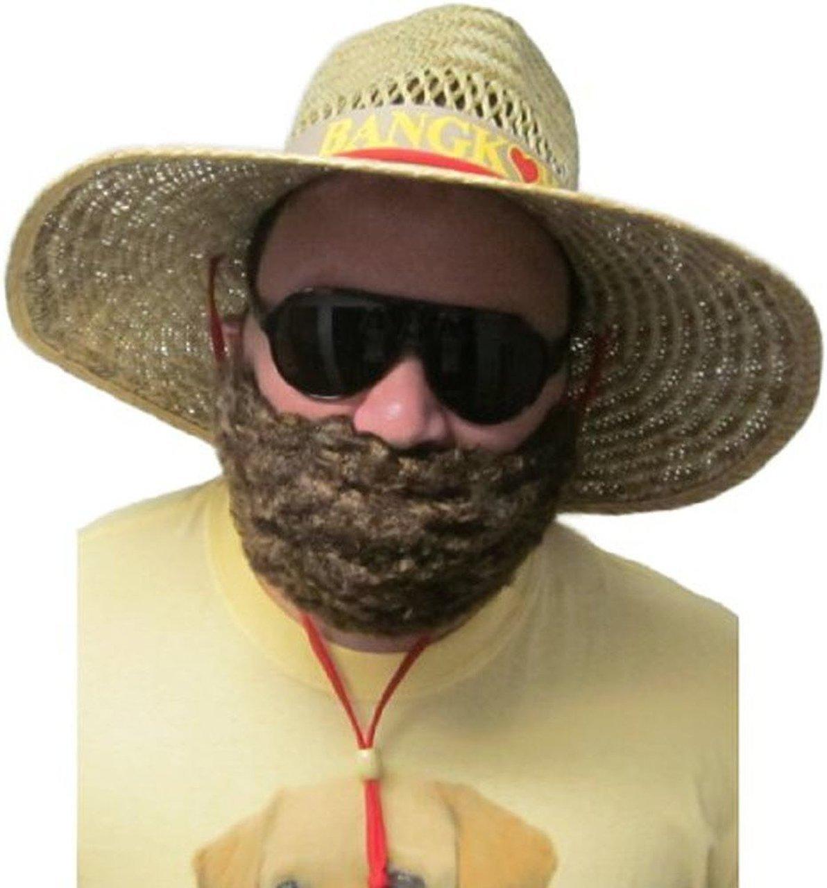 Costume Synthetic Brown Beard & Mustache