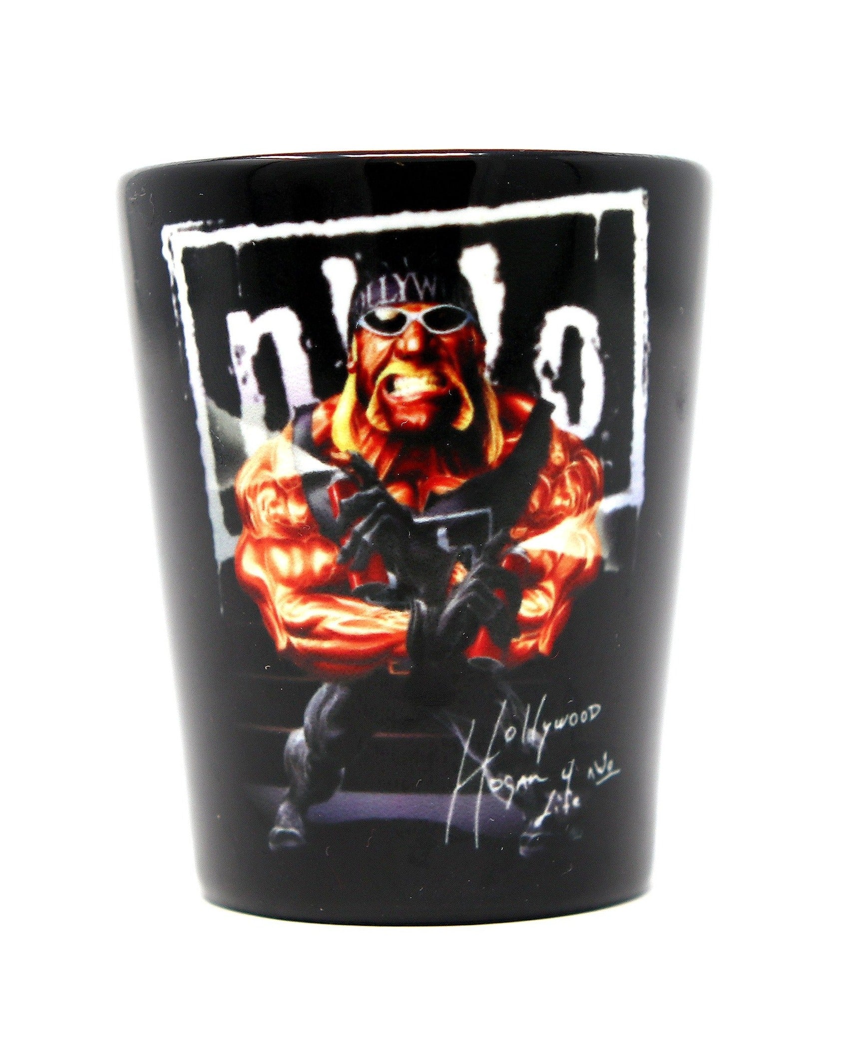 Hollywood Hulk Hogan nWo Spraypaint Shot Glass
