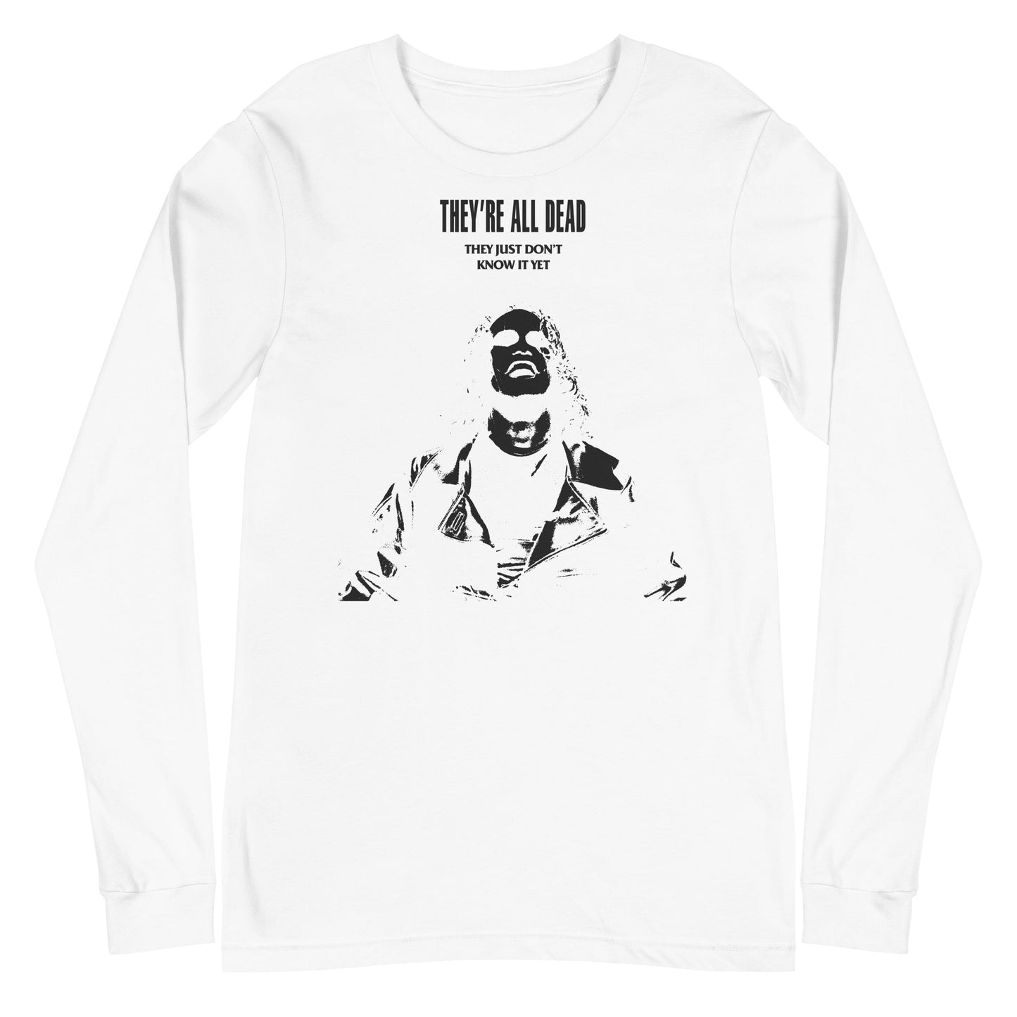 The Crow - Black Outline Long Sleeve Shirt