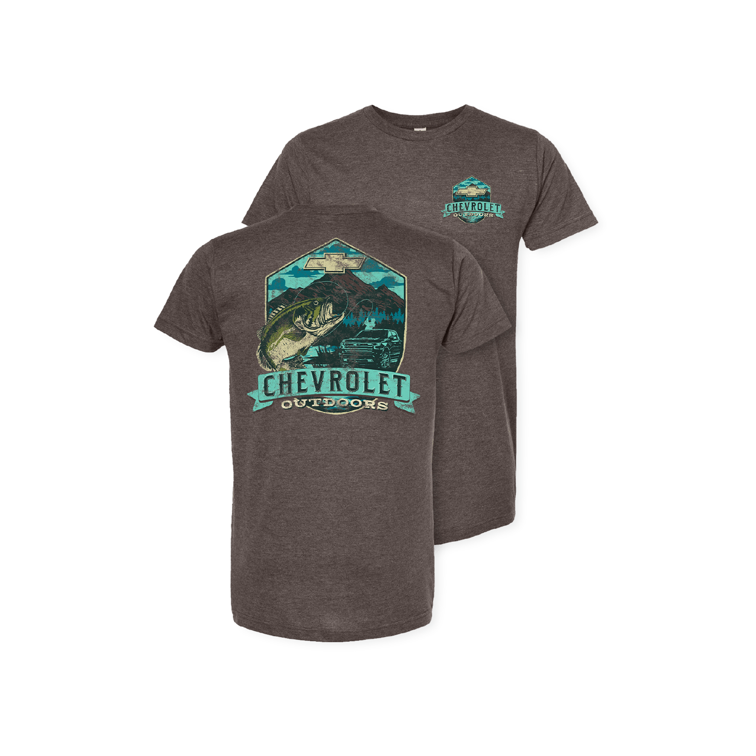 Chevrolet "Outdoors Fishing" Mens T Shirt