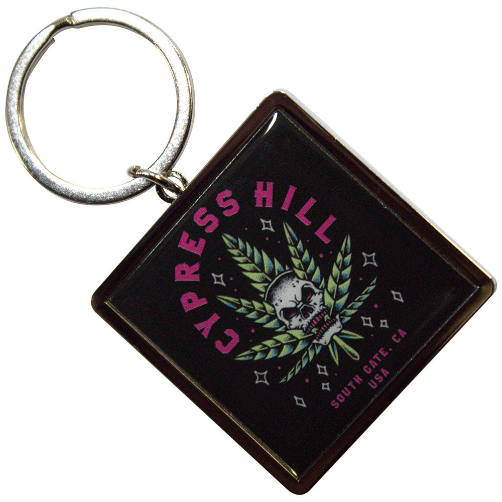 Cypress Hill Leaf Skull Keychain