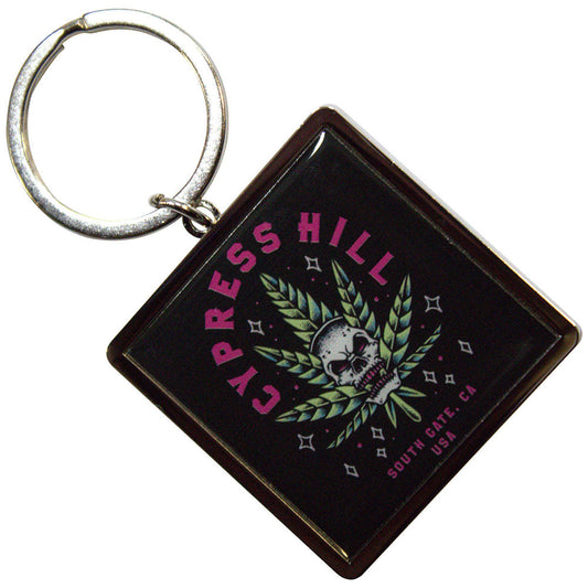 Cypress Hill Leaf Skull Keychain