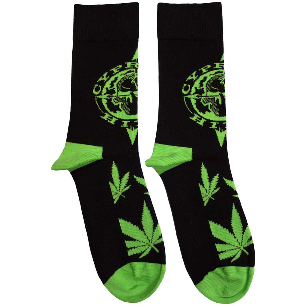 Cypress Hill Logo & Leaves Socks Black