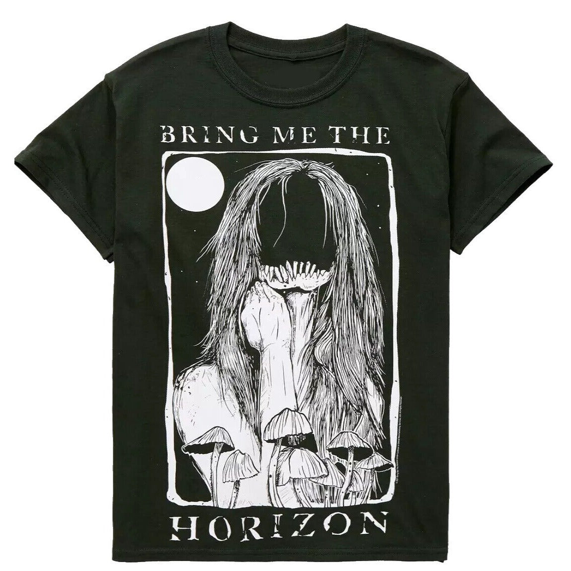 Bring Me The Horizon BMTH Faceless / Mushrooms Mens T Shirt Black