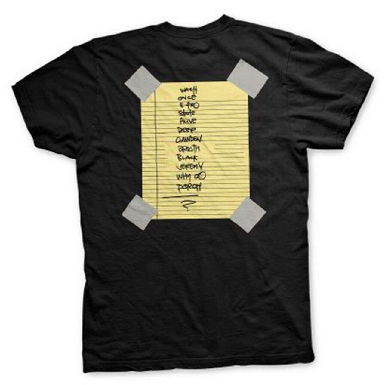 Pearl Jam Alive Stickman Set List Mens T Shirt Black