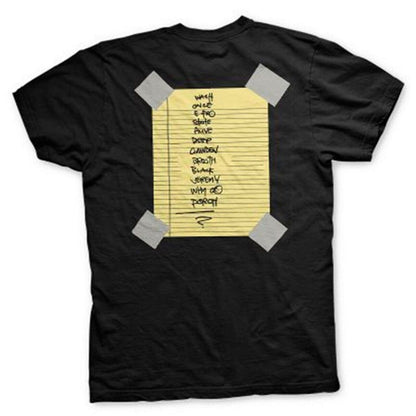 Pearl Jam Alive Stickman Set List Mens T Shirt Black