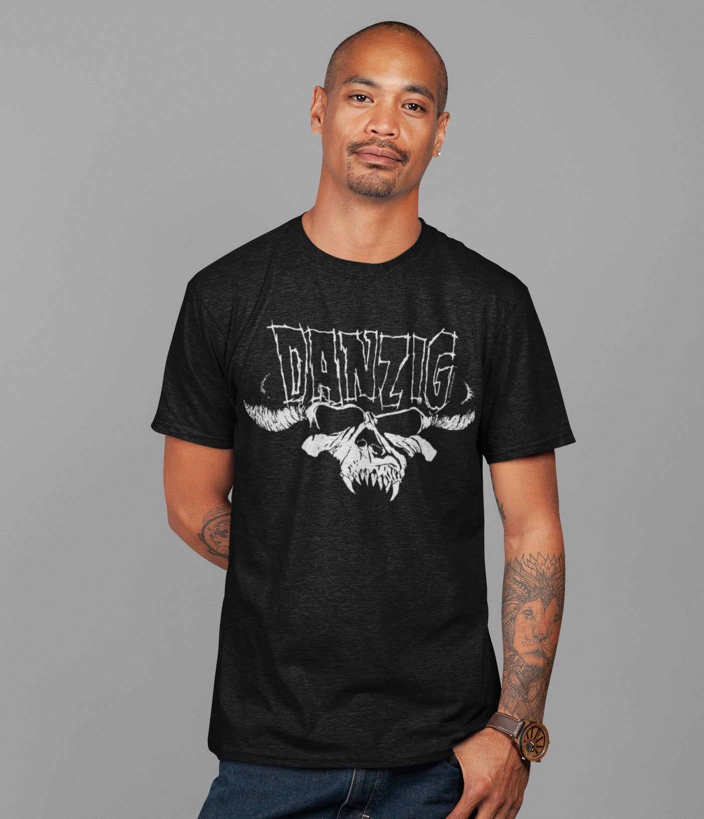 Danzig - Logo Skull Jumbo Print T Shirt