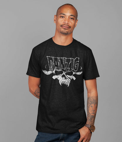 Danzig - Logo Skull Jumbo Print T Shirt
