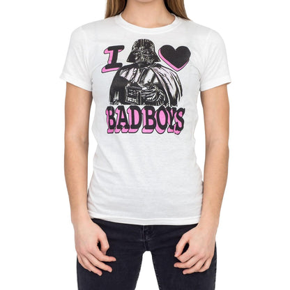 Darth Vader Pink and Black Print I Heart Bad Boys T Shirt