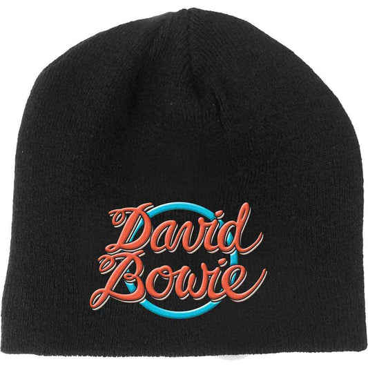 David Bowie 1978 World Tour Logo Beanie Hat Black