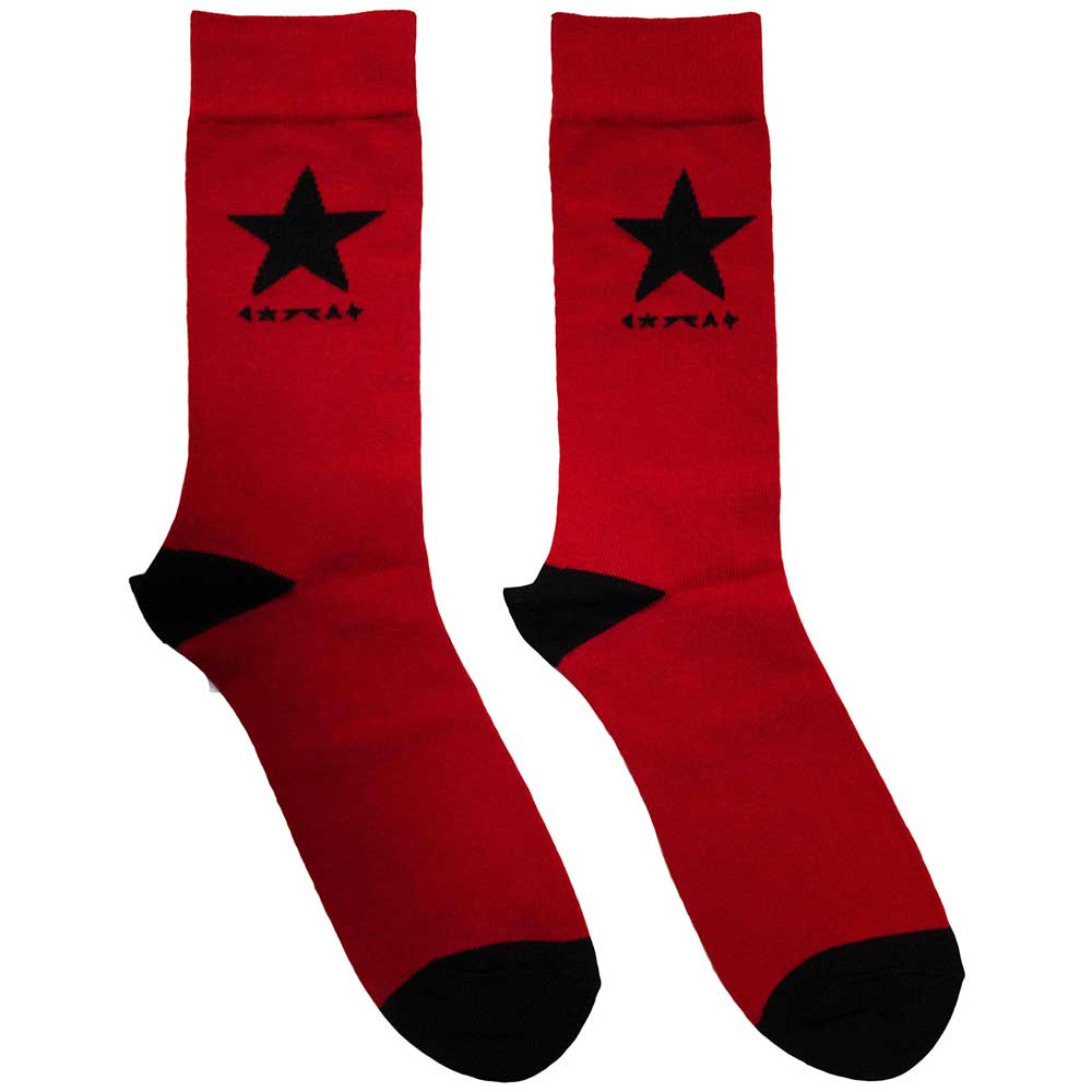 David Bowie Blackstar Socks Red