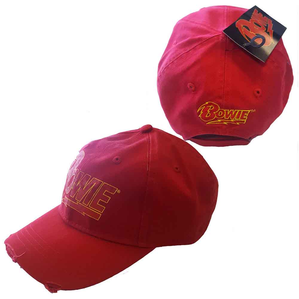 David Bowie Flash Logo Hat Red