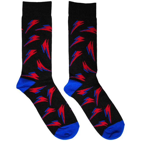 David Bowie Flash Pattern Socks Black