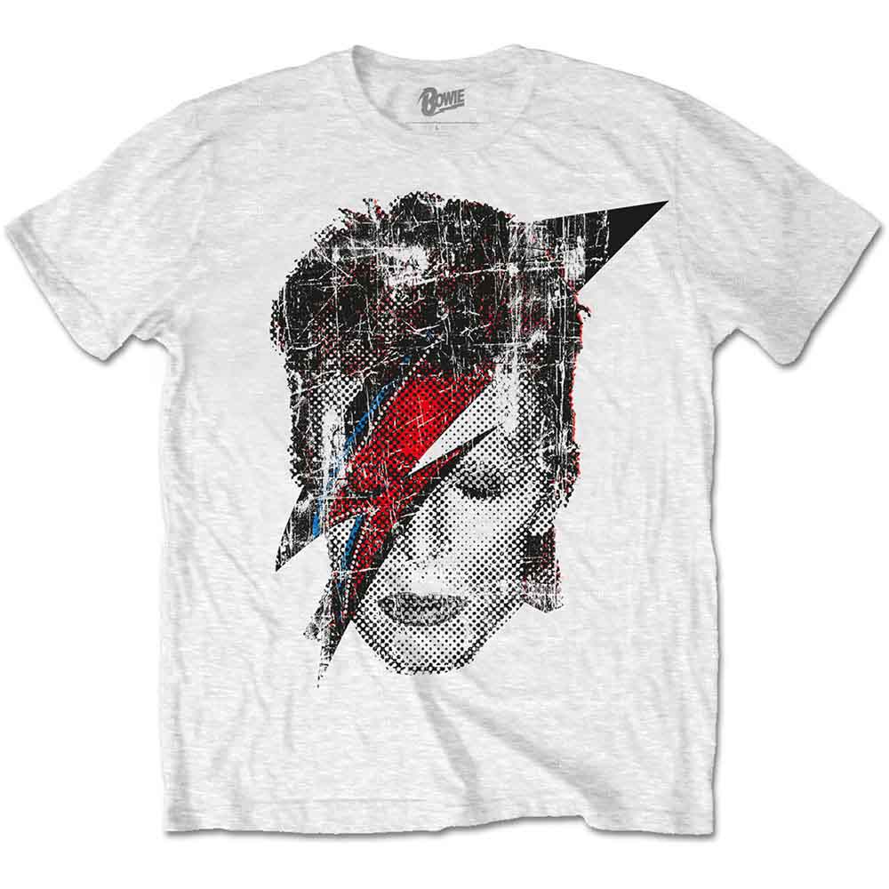 David Bowie Halftone Flash Face Mens T Shirt