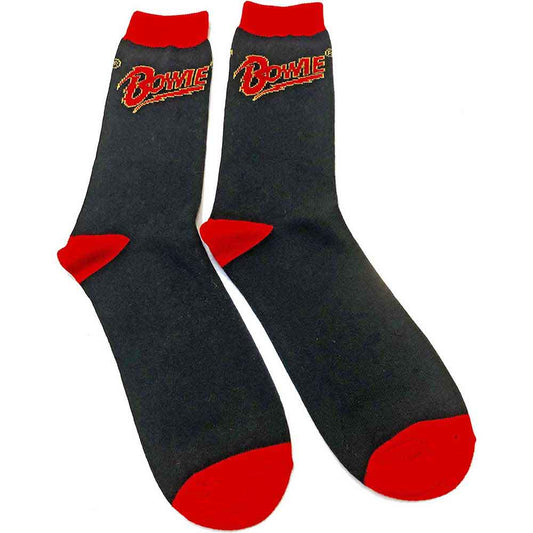 David Bowie Logo Socks Black