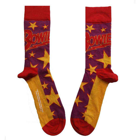 David Bowie Stars Infill Socks Purple