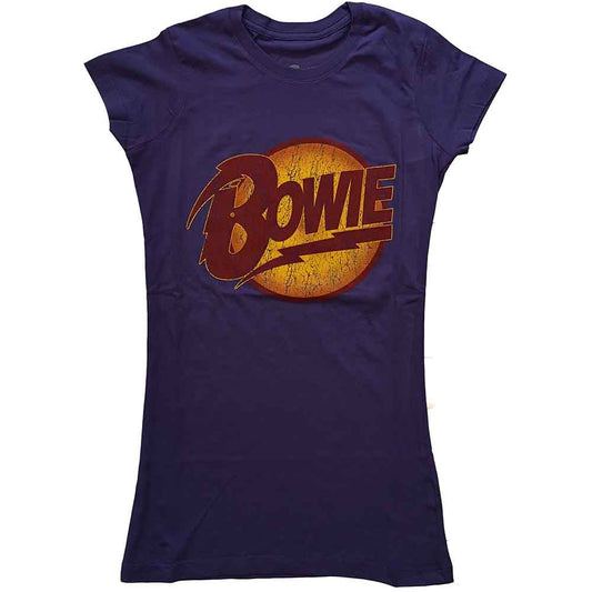 David Bowie Vintage Diamond Dogs Logo Womens T Shirt