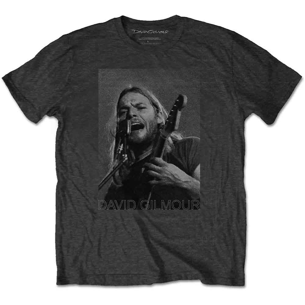David Gilmour On Microphone Half-tone Mens T Shirt