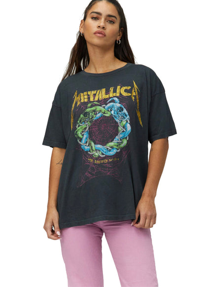 Metallica The Struggle Within Band Tee Womens T Shirt Black by Daydreamer LA