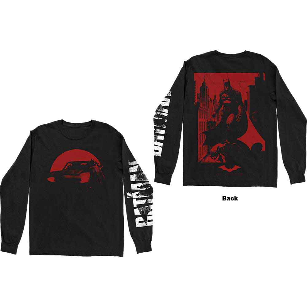 DC Comics The Batman Red Car & Figure Long Sleeve Shirt