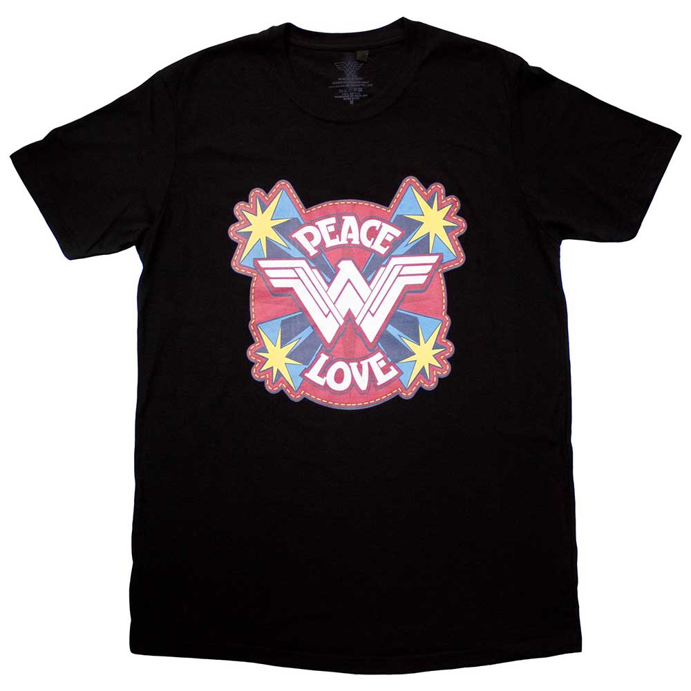 DC Comics Wonder Woman Peace & Love Mens T Shirt