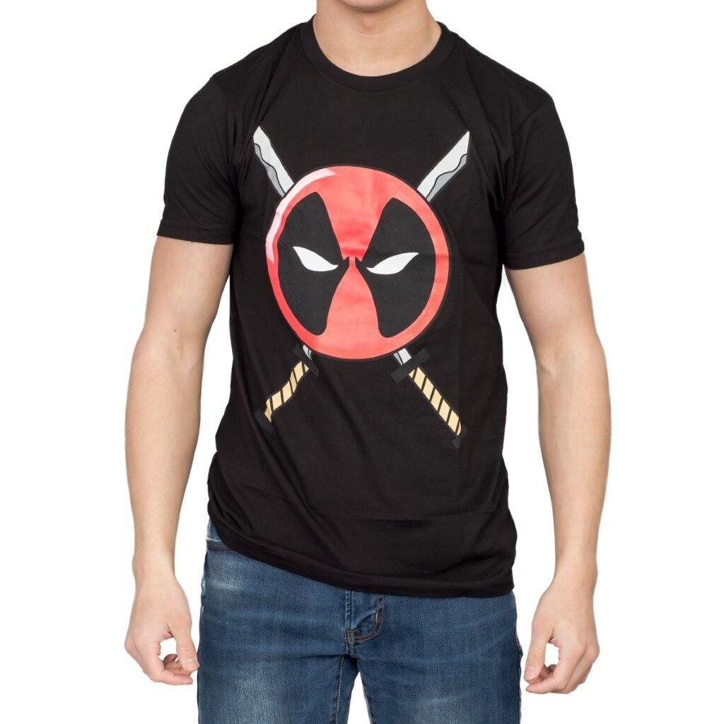 Deadpool Icon Logo and Swords T Shirt
