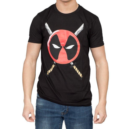 Deadpool Icon Logo and Swords T Shirt