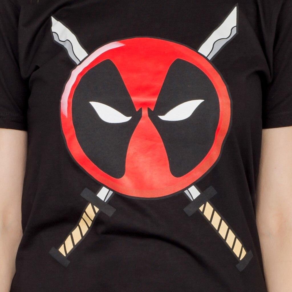 Deadpool Icon Logo and Swords T Shirt