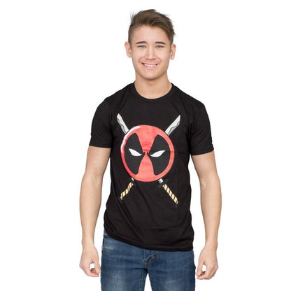 Deadpool Icon Logo and Swords T Shirt