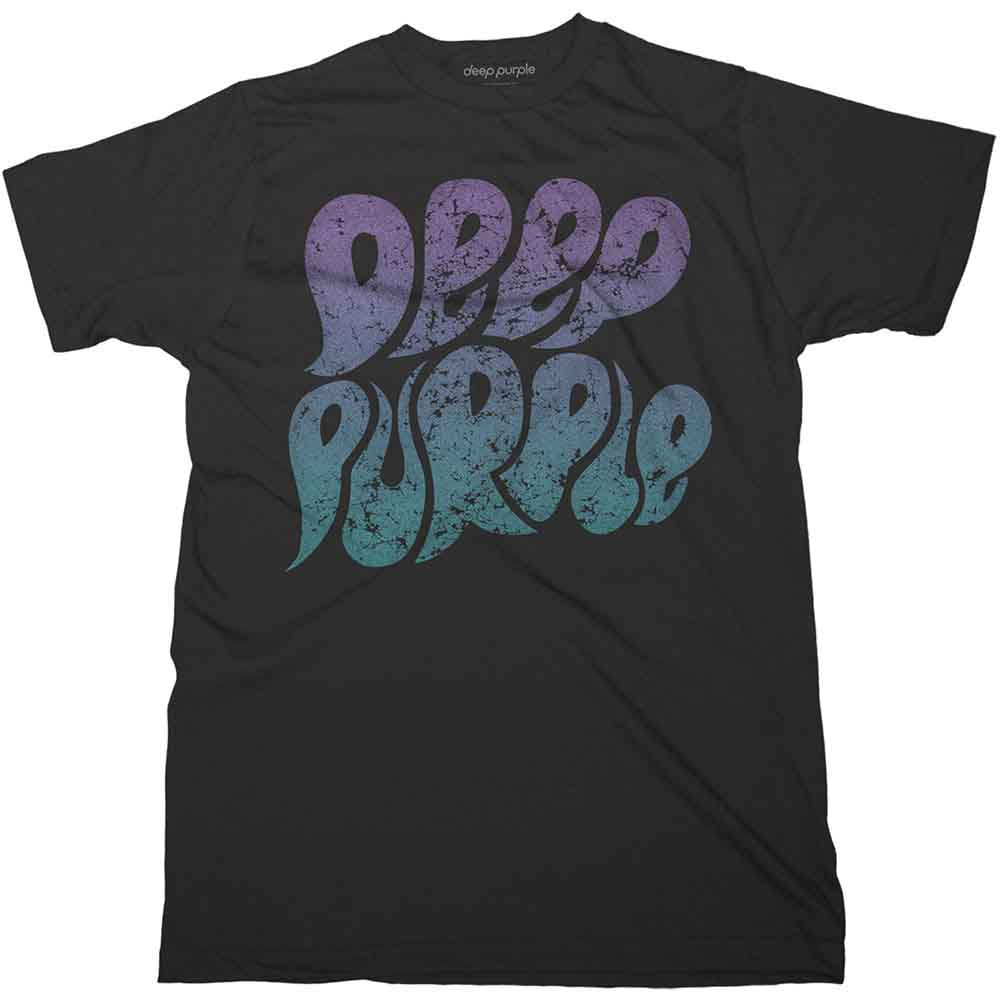 Deep Purple Bubble Logo Mens T Shirt