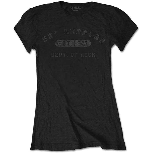 Def Leppard Collegiate Logo Womens T Shirt