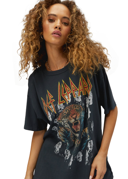 Def Leppard Band Tee Womens T Shirt Black by Daydreamer LA