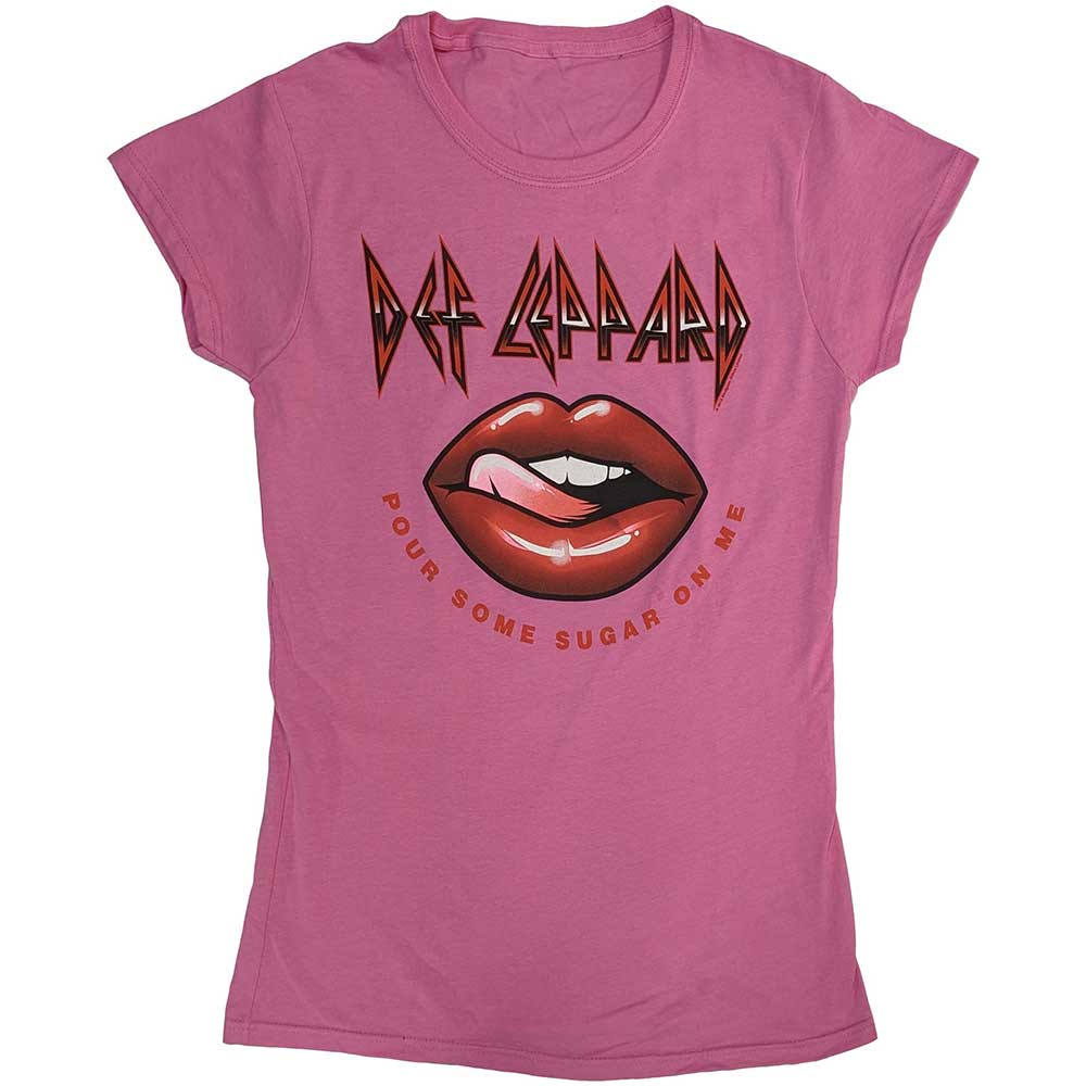 Def Leppard Pour Some Sugar On Me Lips Tour 2019 Womens T Shirt