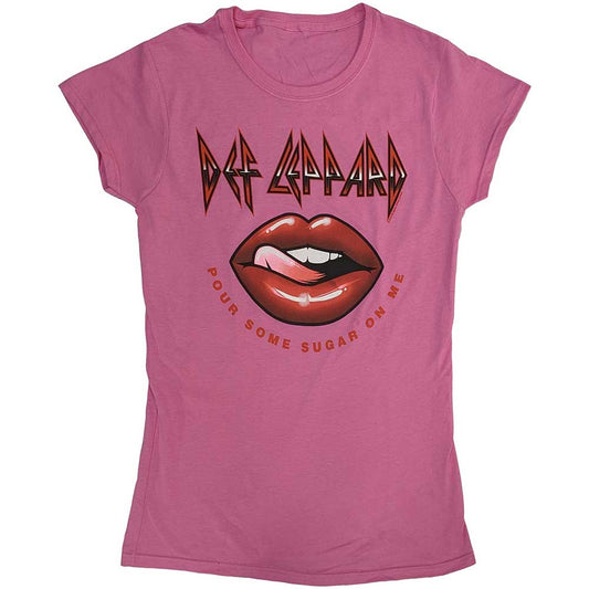 Def Leppard Pour Some Sugar On Me Lips Tour 2019 Womens T Shirt