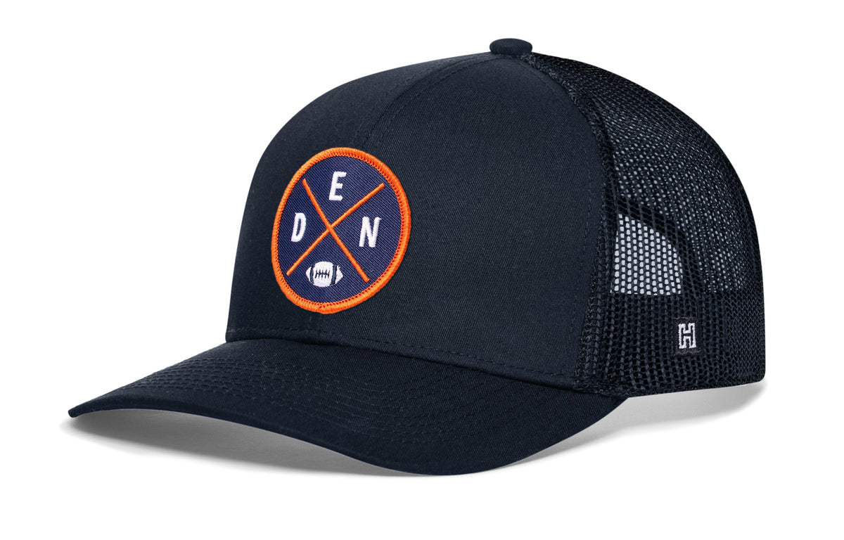 Denver Trucker Haka Hat Black DEN X Football Snapback