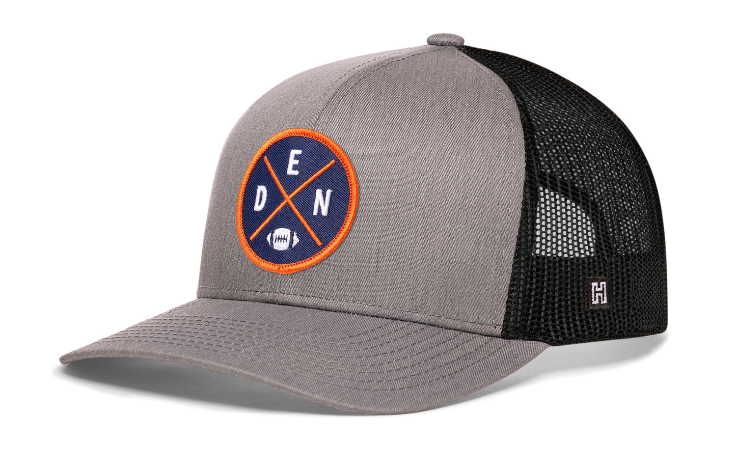 Denver Trucker Haka Hat Black DEN X Football Snapback