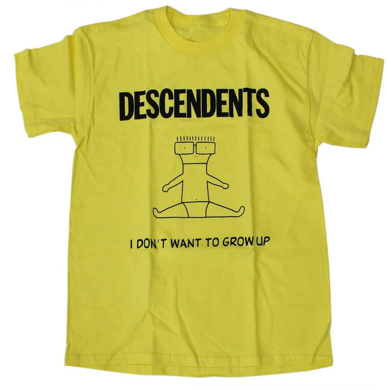 Descendents I Don't Want To Grow Up Album Tee SST Records Mens T Shirt Yellow