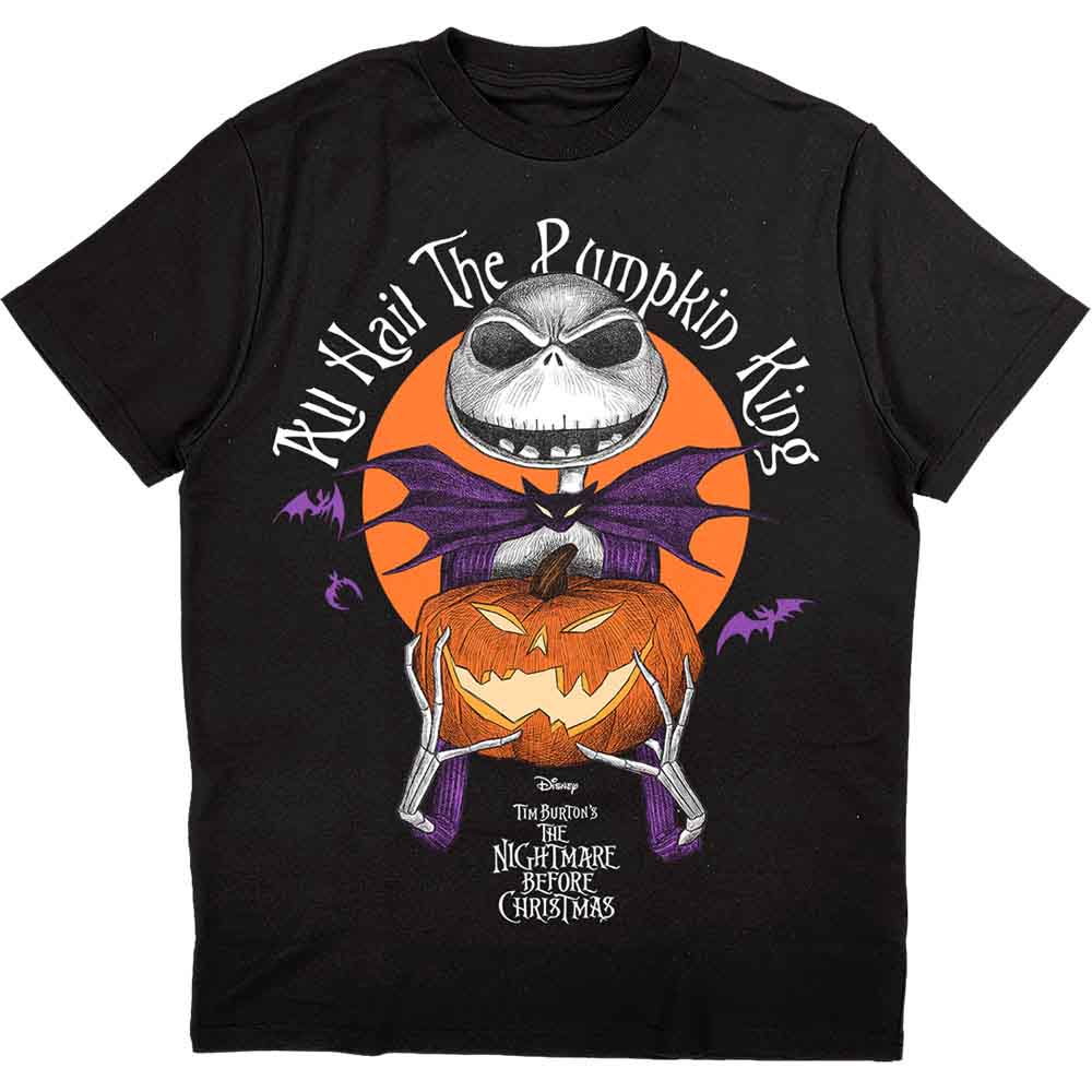 Disney The Nightmare Before Christmas All Hail the Pumpkin King Mens T Shirt
