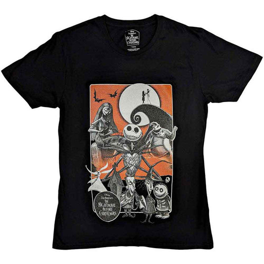 Disney The Nightmare Before Christmas Orange Moon Mens T Shirt