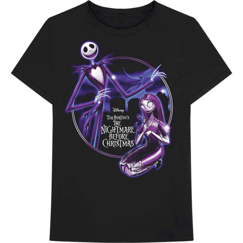 Disney The Nightmare Before Christmas Purple Graveyard Mens T Shirt