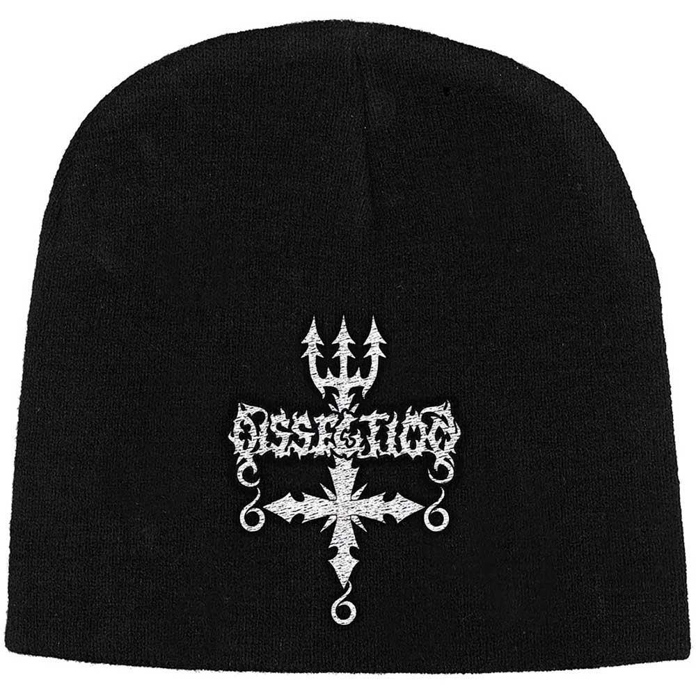Dissection Logo / Cross Beanie Hat Black