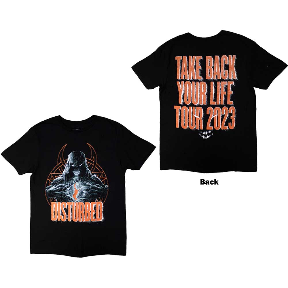 Disturbed European Tour '23 Take Back Mens T Shirt