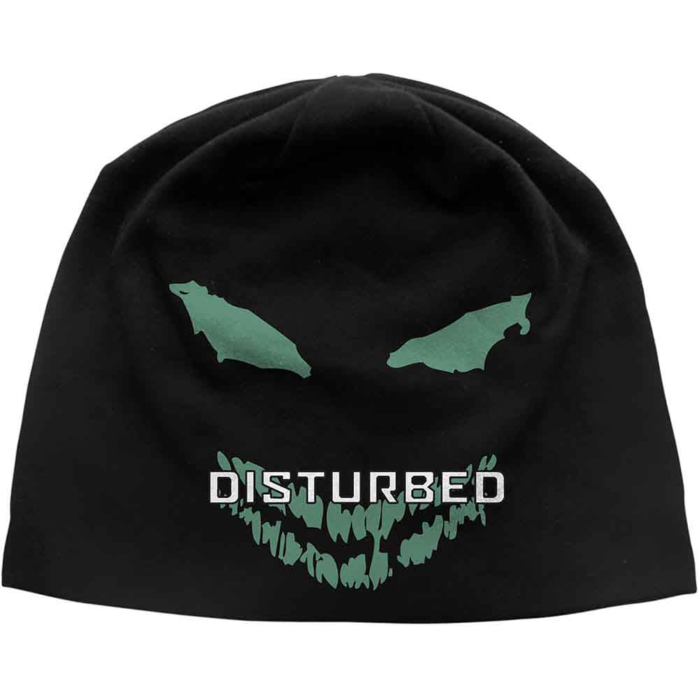Disturbed Face Beanie Hat Black