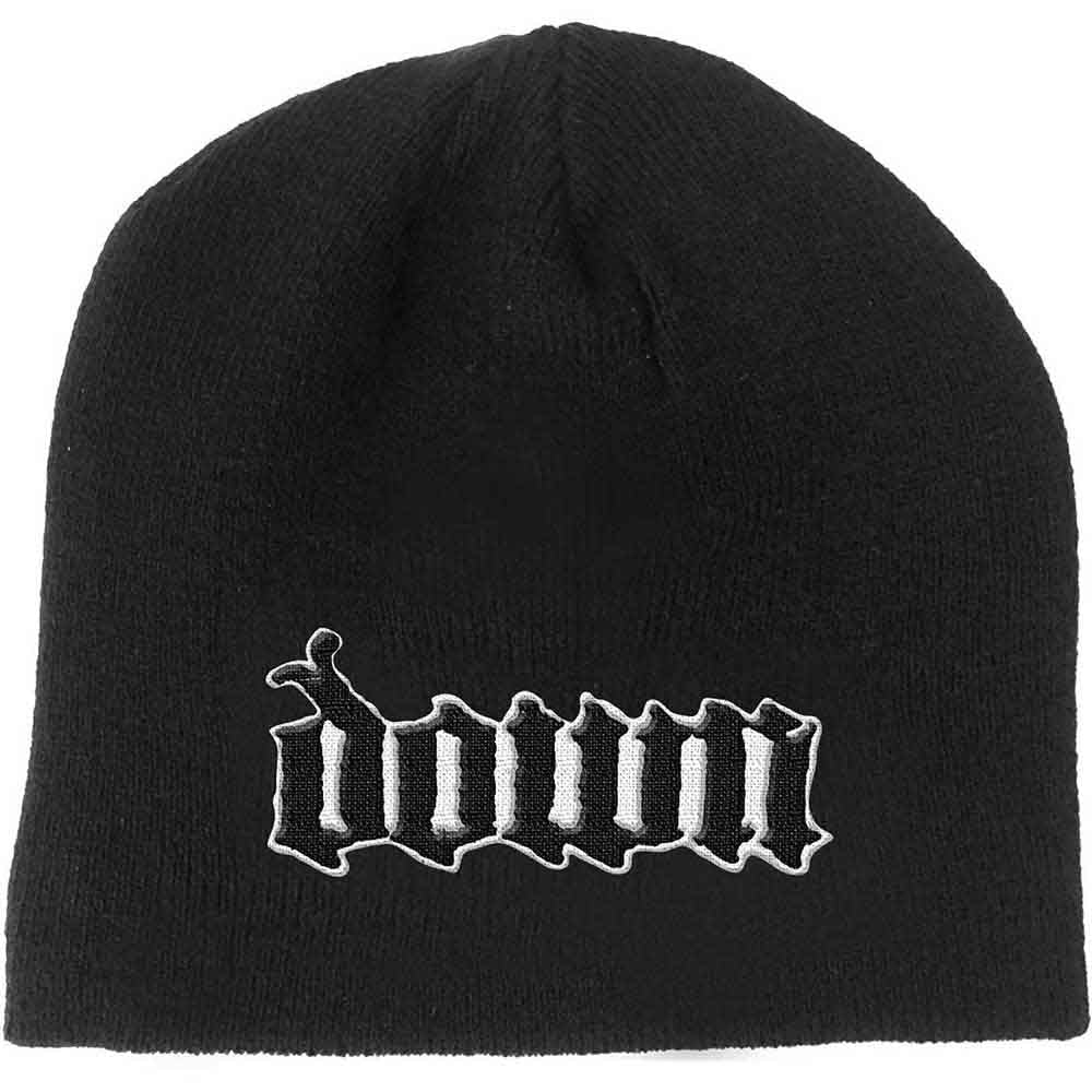 Down Logo Beanie Hat Black