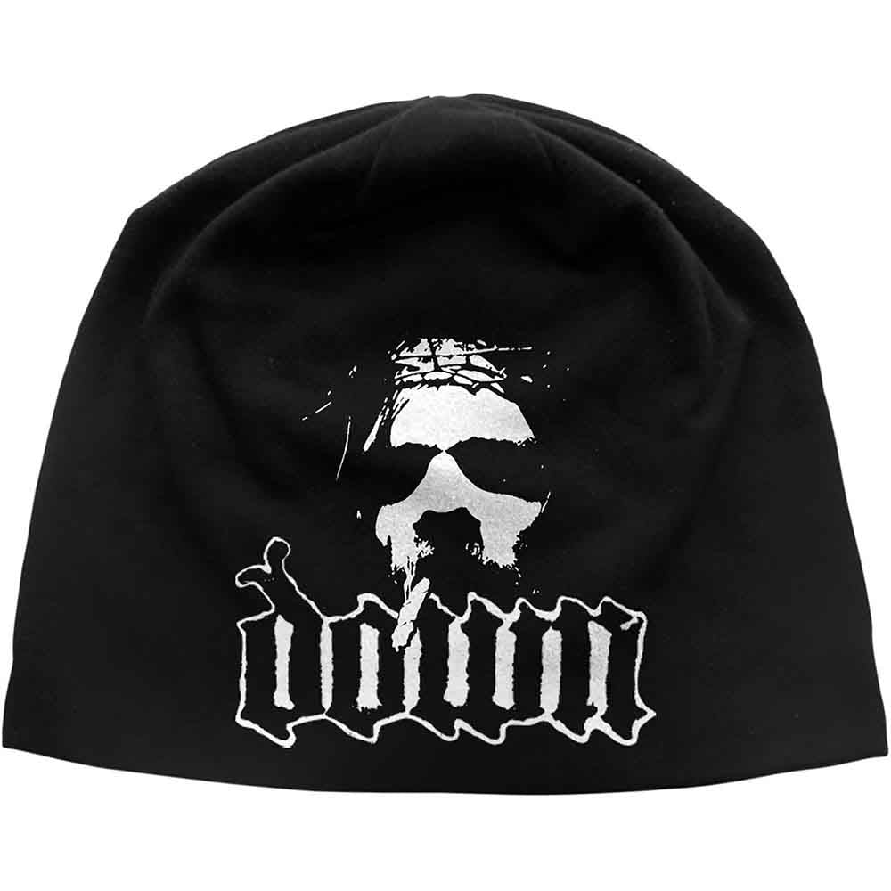 Down Logo/Face Beanie Hat Black